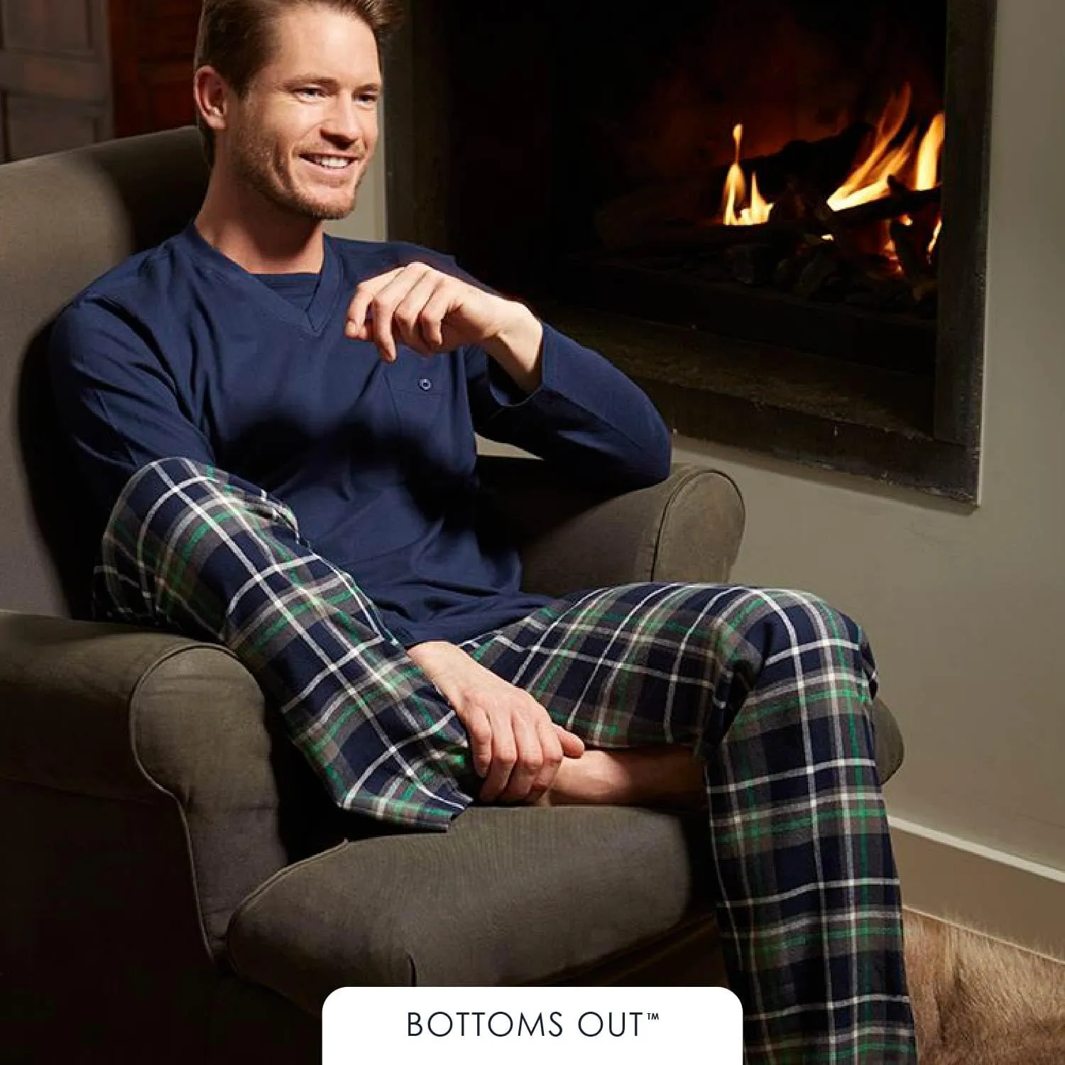 Men's Pajama Pants, Plaid Pajama Pants, Adjustable Elastic Waistband Sleep Lounge Pants for Men, Drawstring Pants