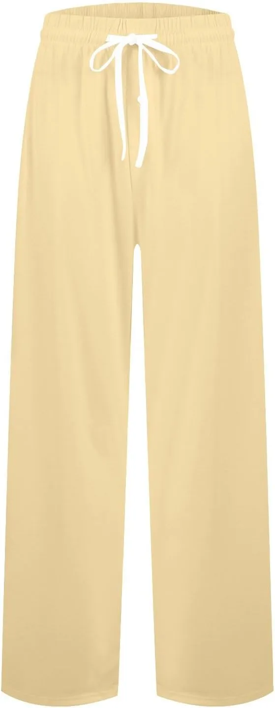 Mens Pajama Pants Soft Comfy Drawstring Waist Sleep Lounge Pants with Pockets Loose Cotton Pajama Bottoms Sleepwear