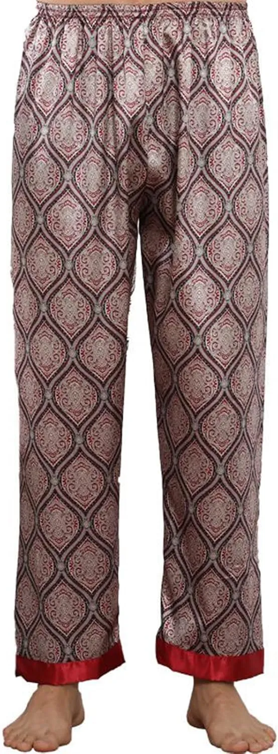 Mens Pajama Pants, Soft Cotton Sleep Lounge Pants Solid Comfort Soft Sleep Pant with Pockets and Drawstring