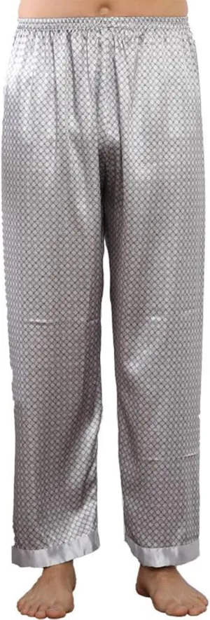 Mens Pajama Pants, Soft Cotton Sleep Lounge Pants Solid Comfort Soft Sleep Pant with Pockets and Drawstring