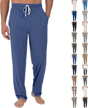 Mens Pajama Pants, Soft Cotton Sleep Lounge Pants Solid ComfortSoft Sleep Pant with Pockets and Drawstring