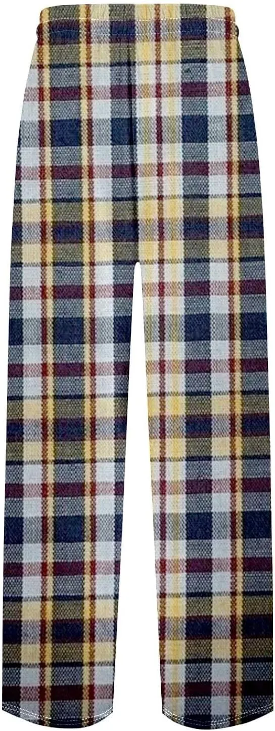 Mens Pajama Pants, Soft Cotton Sleep Lounge Pants Solid ComfortSoft Sleep Pant with Pockets and Drawstring