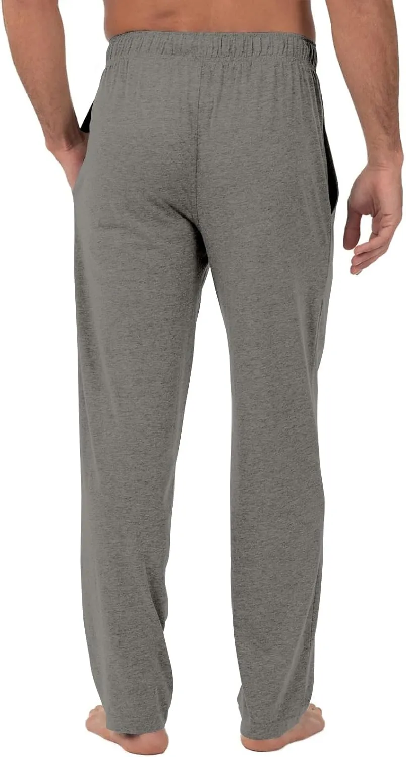 Mens Pajama Pants, Soft Cotton Sleep Lounge Pants Solid Plaid Comfort Soft Sleep Pant with Pockets and Drawstring