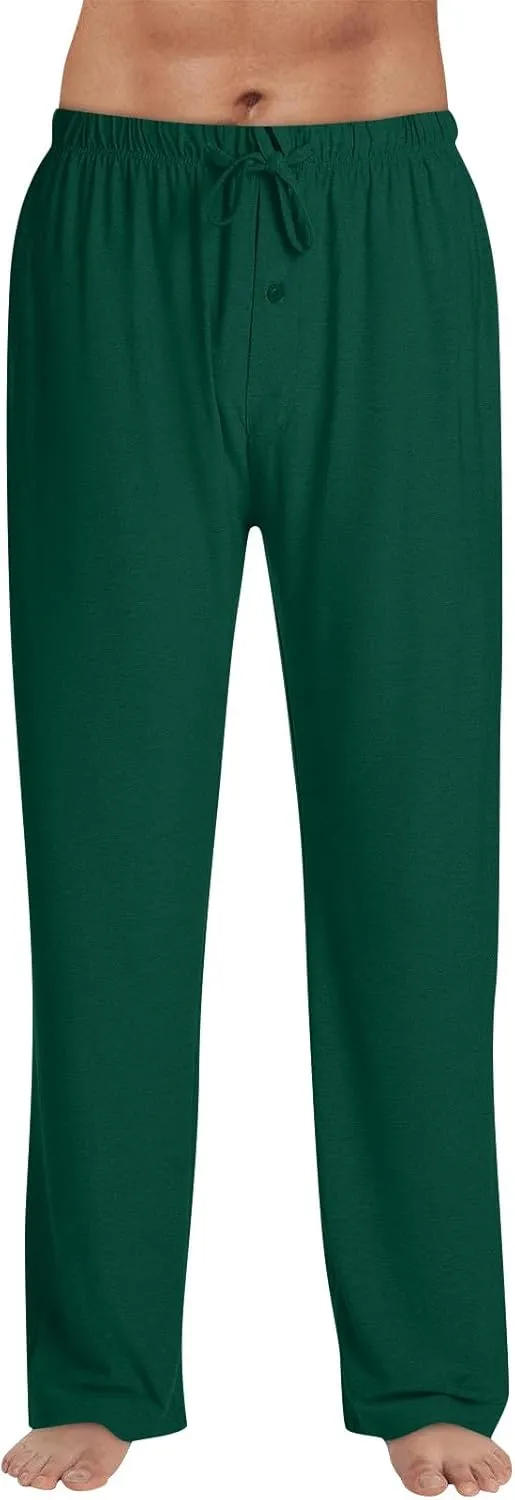Mens Pajama Pants Soft Lightweight Drawstring Pajama Bottoms with Pockets Holiday Sleep Lounge Pants for Men