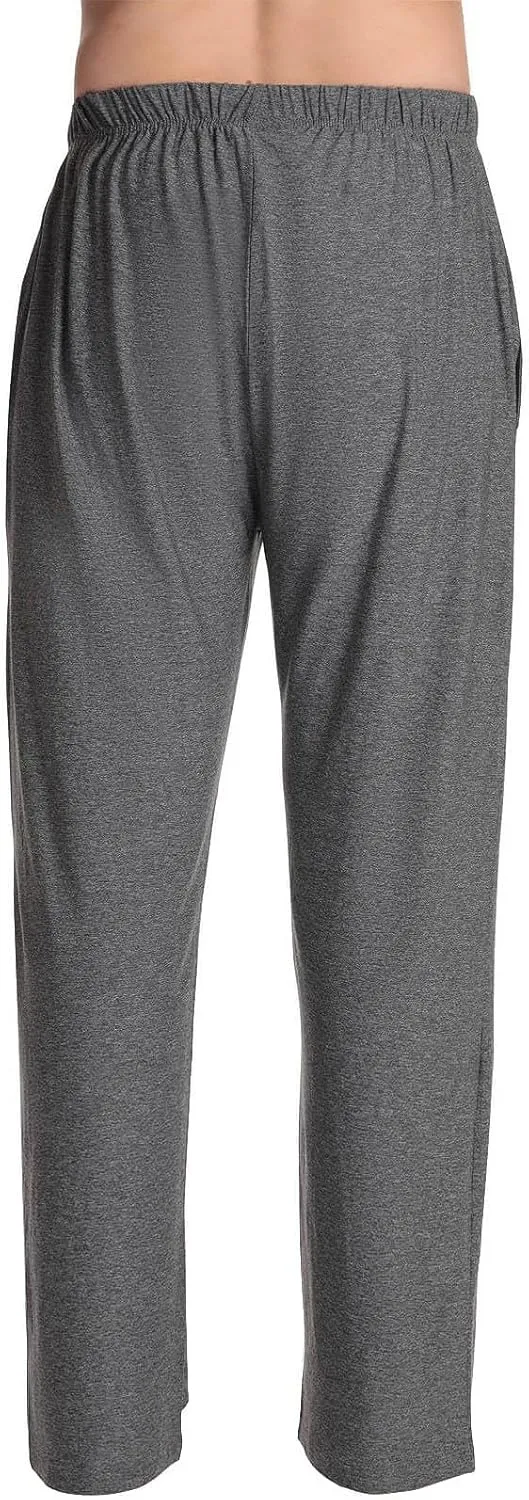Mens Pajama Pants Soft Lightweight Drawstring Pajama Bottoms with Pockets Holiday Sleep Lounge Pants for Men