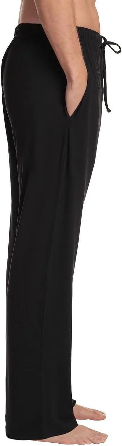 Mens Pajama Pants Soft Lightweight Drawstring Pajama Bottoms with Pockets Holiday Sleep Lounge Pants for Men