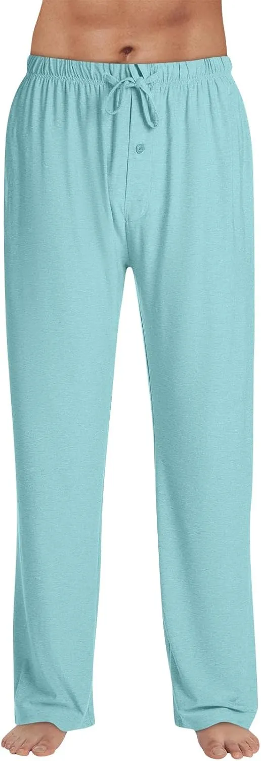 Mens Pajama Pants Soft Lightweight Drawstring Pajama Bottoms with Pockets Sleep Lounge Pants for Men