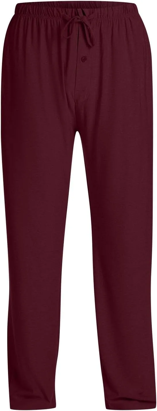 Mens Pajama Pants Soft Lightweight Drawstring Pajama Bottoms with Pockets Sleep Lounge Pants for Men