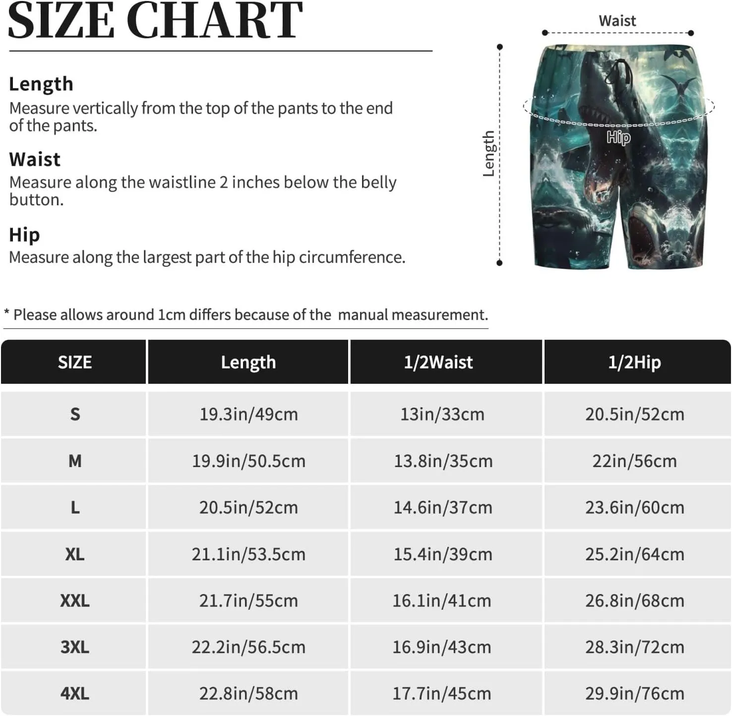 Mens Pajama Pants - Wave Ocean Animal Shark Sleep Comfy Shorts Mens Pajama Shorts, Pj Pants for Mens Lounge Shorts