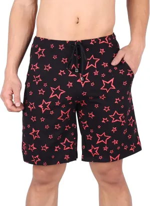 Mens Sleep Shorts Cotton Pajama Shorts Sleepwear Lounge Shorts with Pockets for Summer