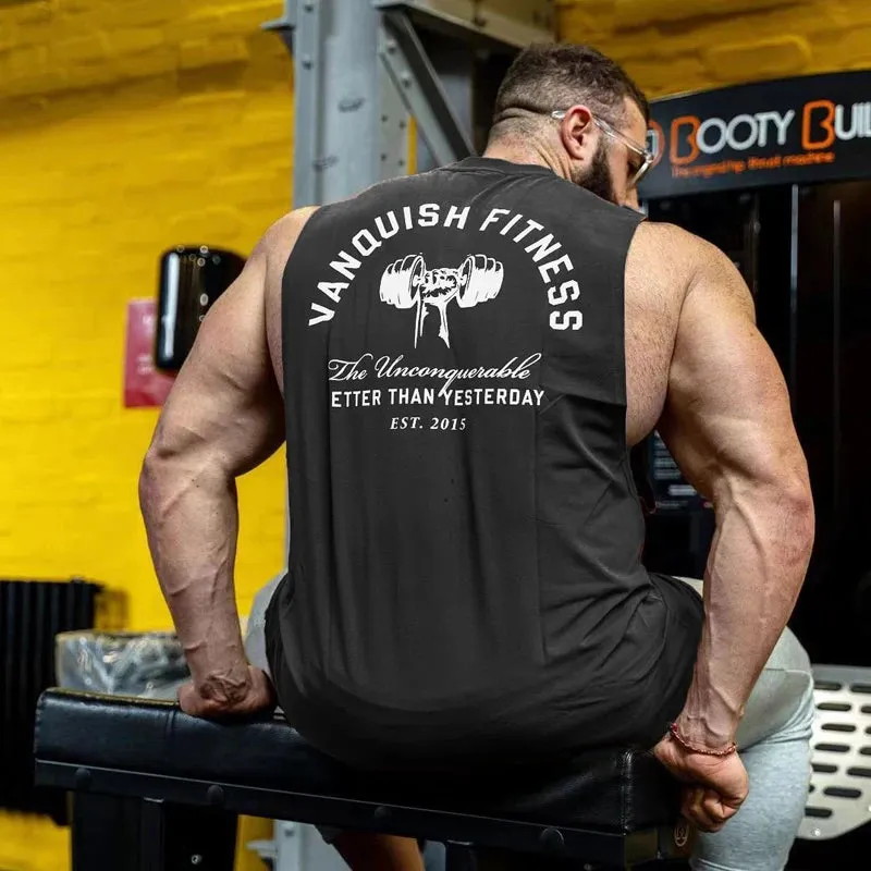 Men's Summer Fitness Vest-Pure Cotton Sleeveless T Shirt