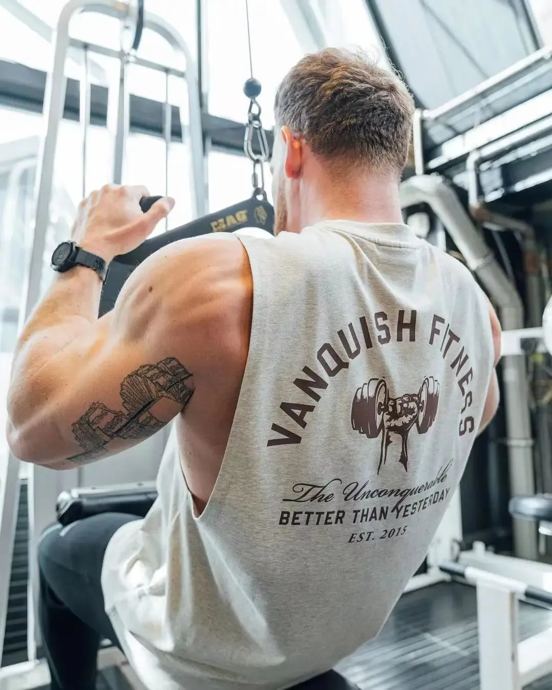 Men's Summer Fitness Vest-Pure Cotton Sleeveless T Shirt