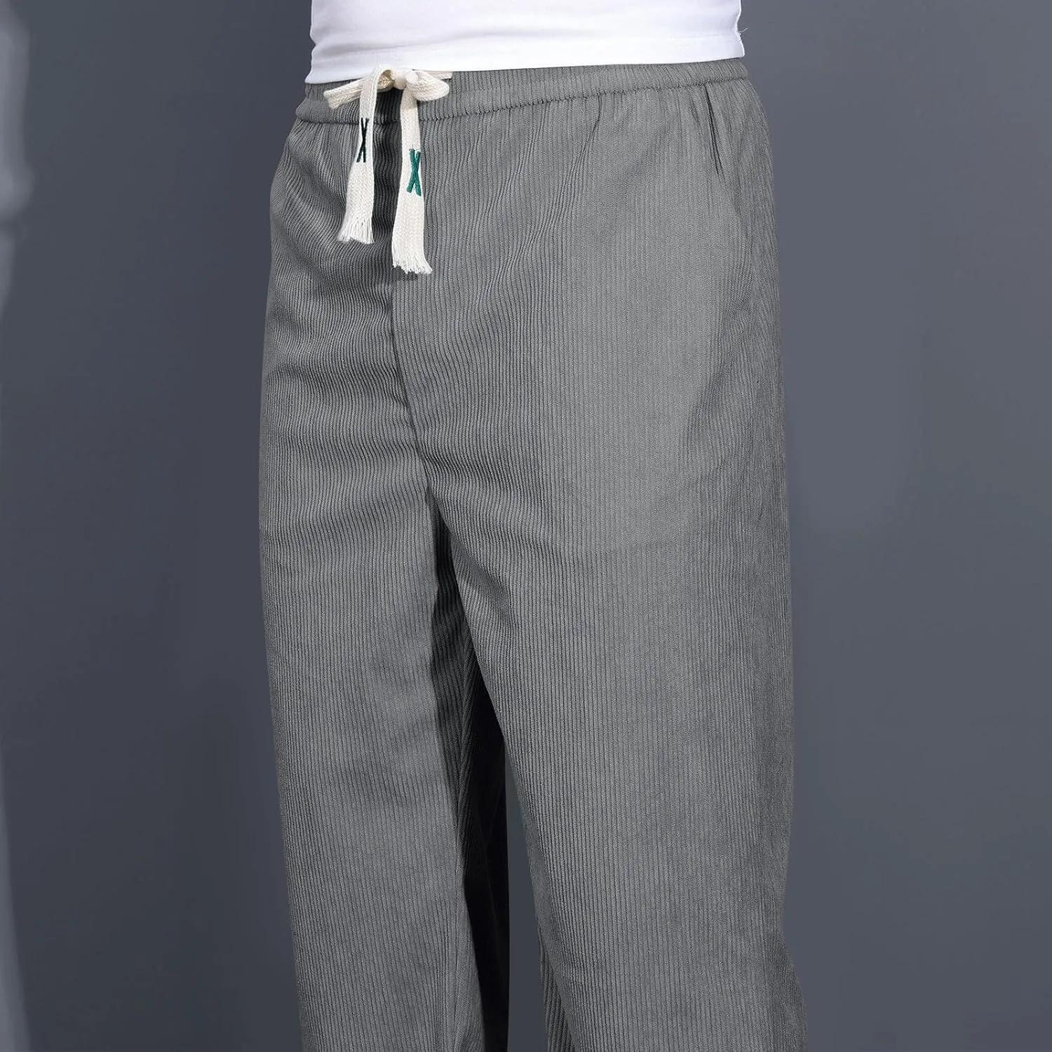 Mens Sweatpants Wide Leg Sweatpants Open Bottom Long Trousers Lightweight Casual Baggy Athletic Pants with Pockets