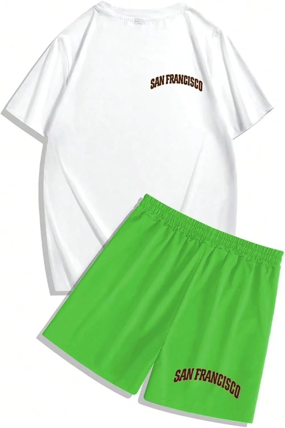 Men's Track Suits 2 Piece Set Letter Print Short Sleeve and Shorts Sets Comfort Tracksuits Summer Beach Outfits