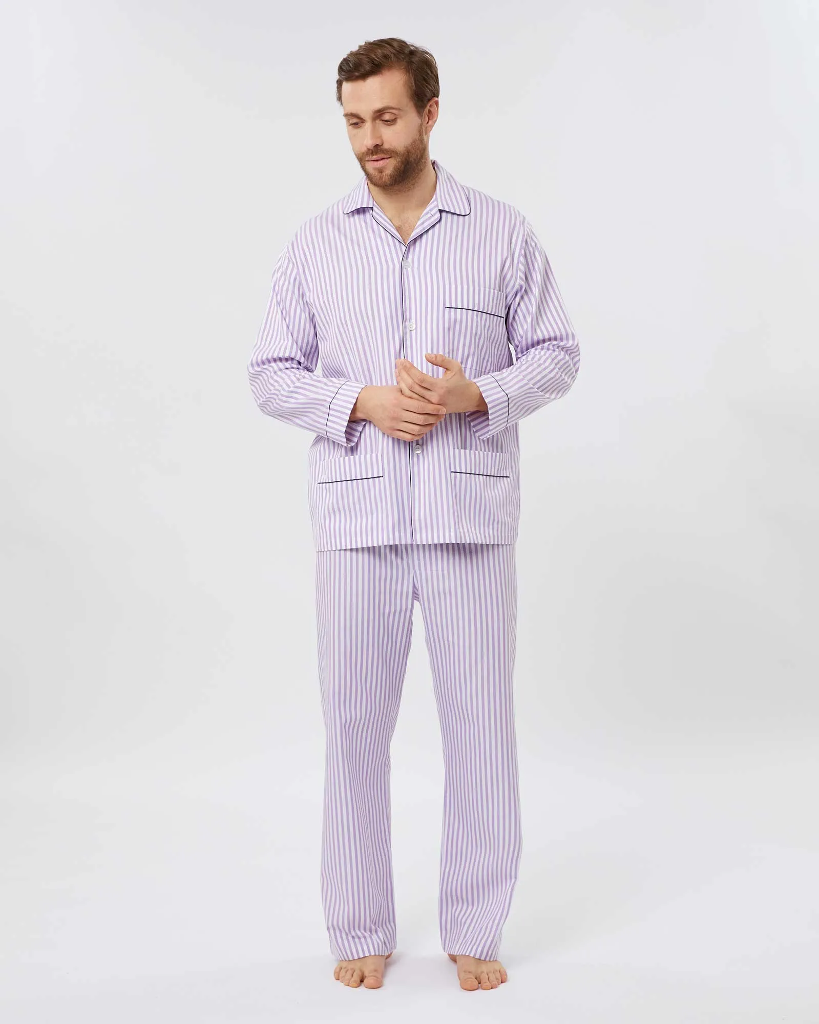 Men's Two-Fold Cotton Pajamas - Newington