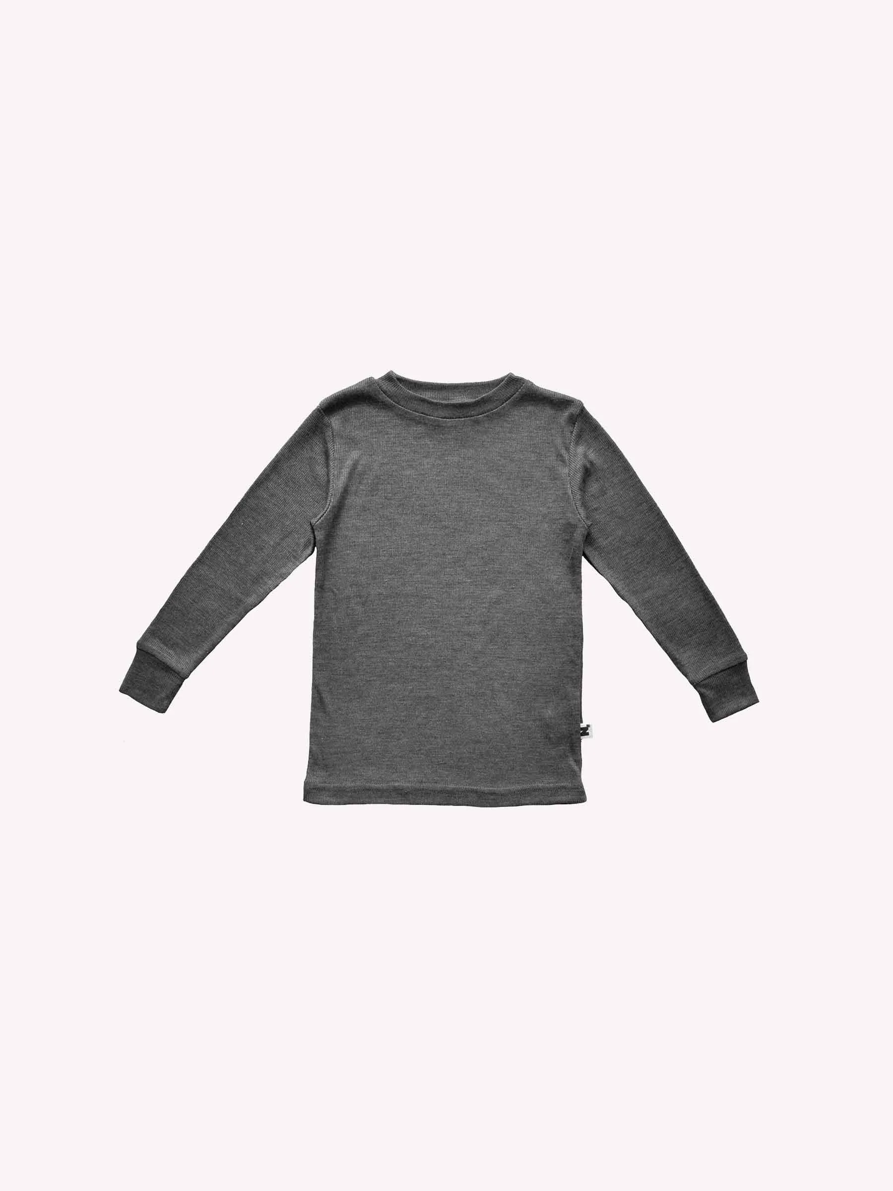 MerinoSilk Crew Charcoal
