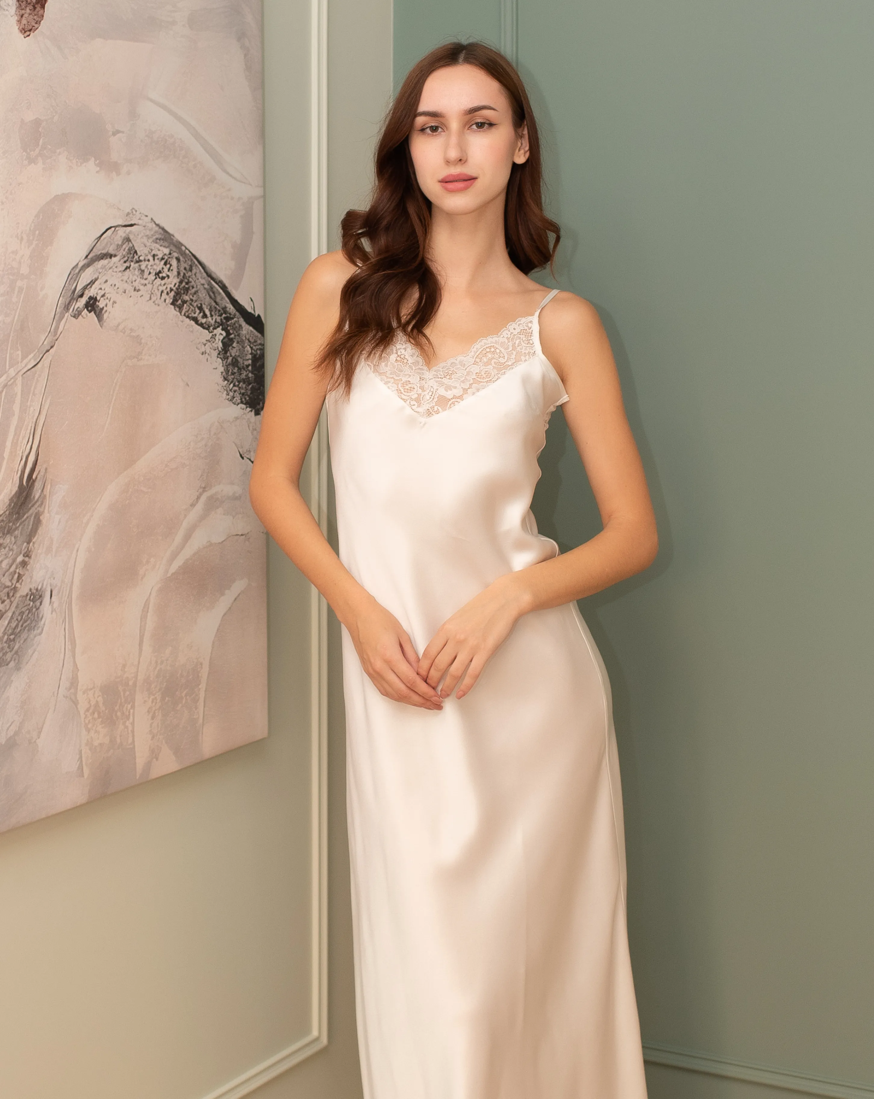 Mirabelle Silk Robe and Nightgown Set