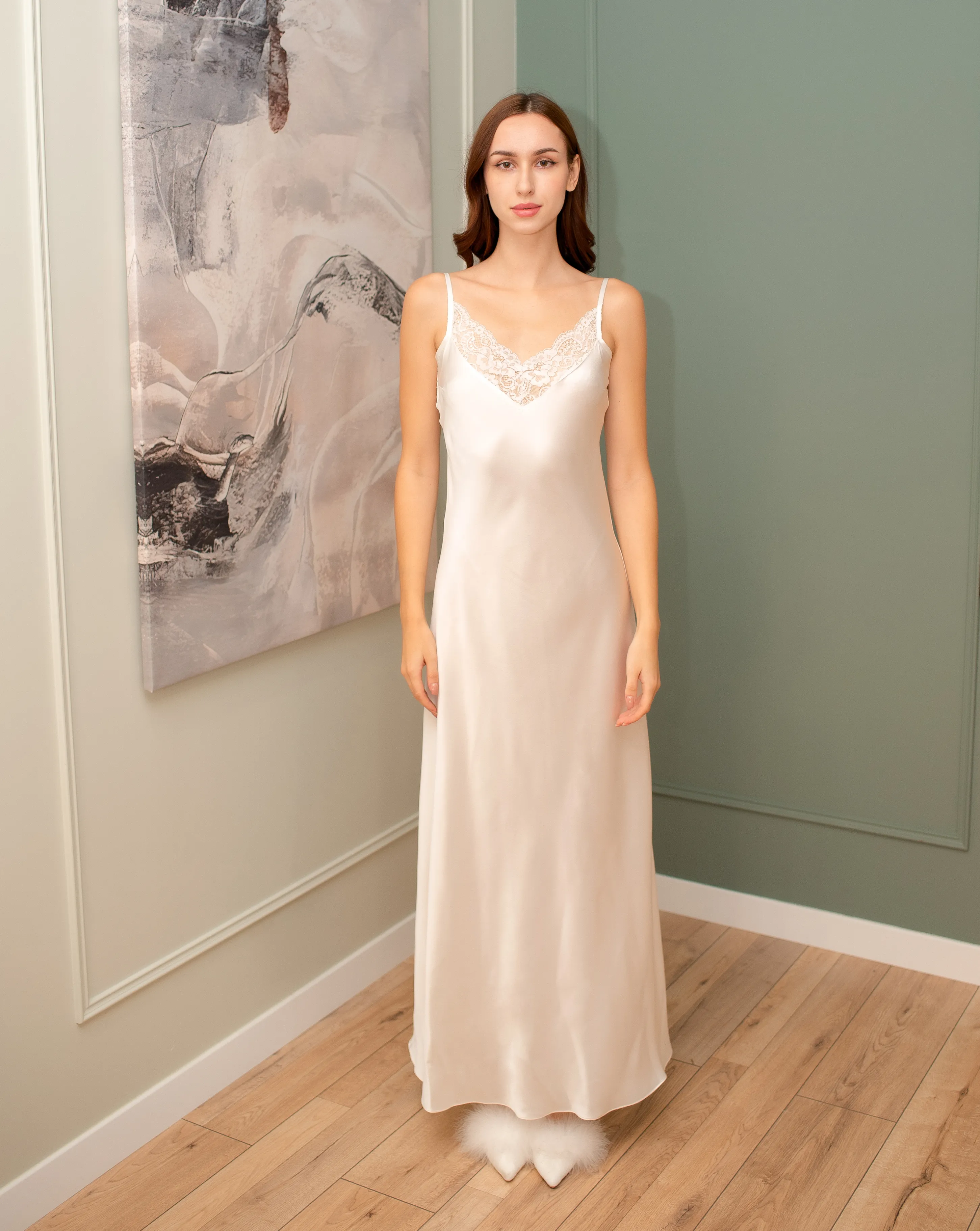 Mirabelle Silk Robe and Nightgown Set