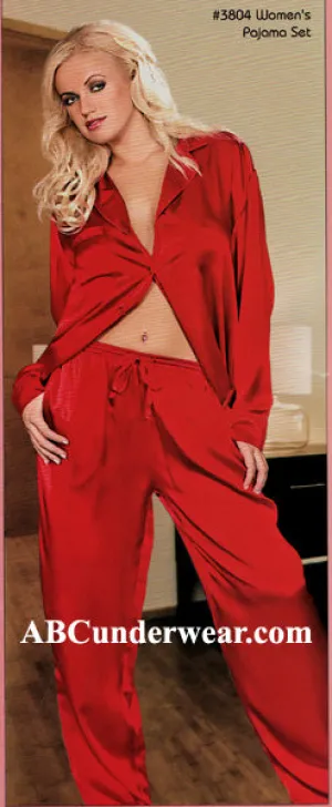 Miss Matched Women's Silk Pajama Set