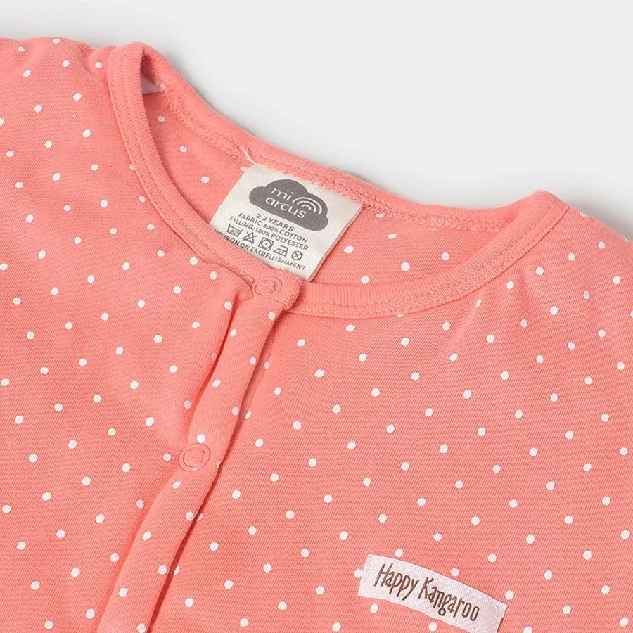 Misty Front Open Sweatshirt & Pajama Set Peach & Brown