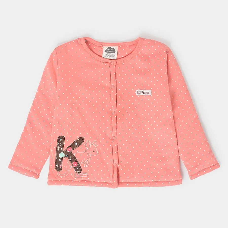Misty Front Open Sweatshirt & Pajama Set Peach & Brown