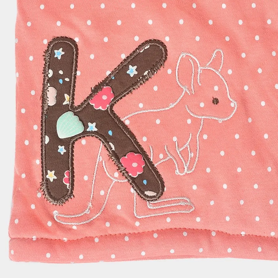 Misty Front Open Sweatshirt & Pajama Set Peach & Brown