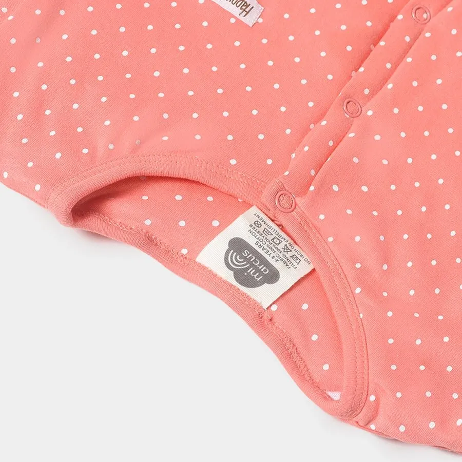 Misty Front Open Sweatshirt & Pajama Set Peach & Brown