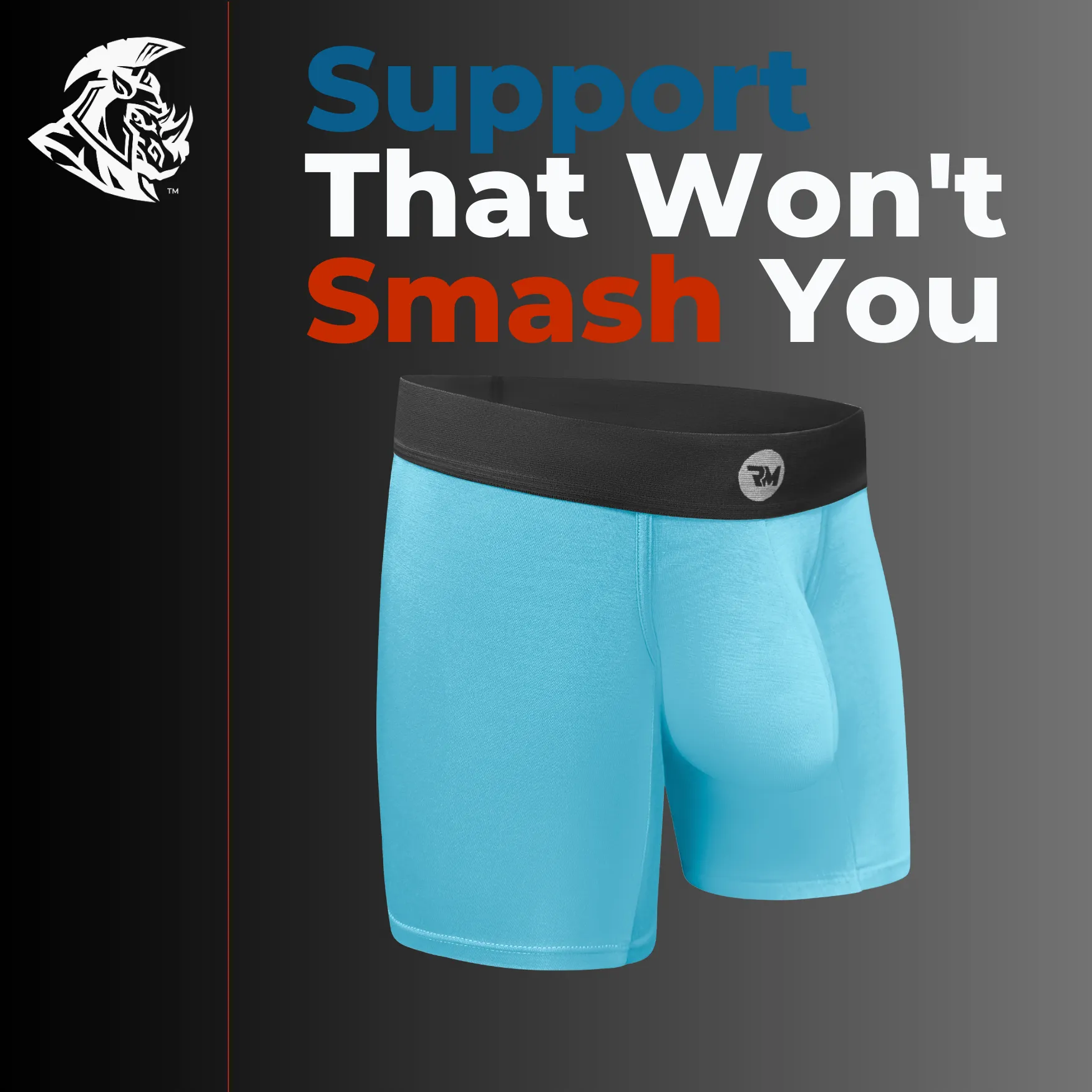 Modal 7in Boxer Briefs No Fly 3pk Red/Purple/Sky Blue