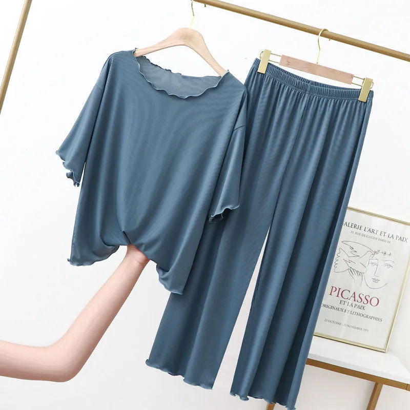 Modal Short Sleeve & Trouser Pajamas