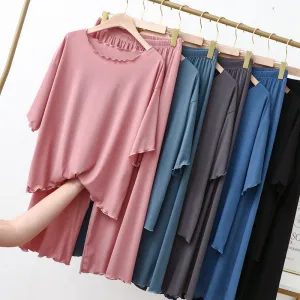 Modal Short Sleeve & Trouser Pajamas