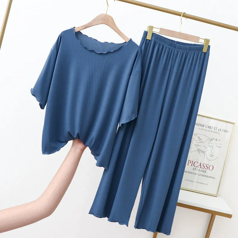 Modal Short Sleeve & Trouser Pajamas