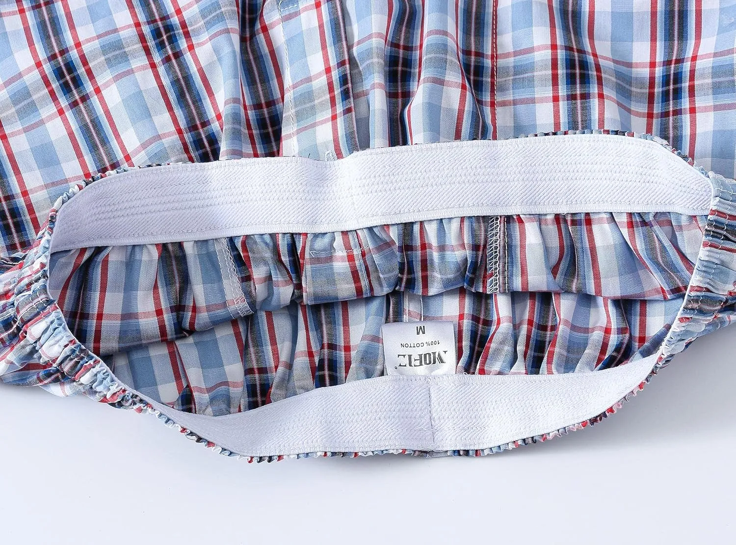 MoFiz Men's Plaid Pajama Shorts 3-Pack Cotton Sleep Lounge Shorts Lightweight Soft Summer Nightwear with Pockets Button Fly