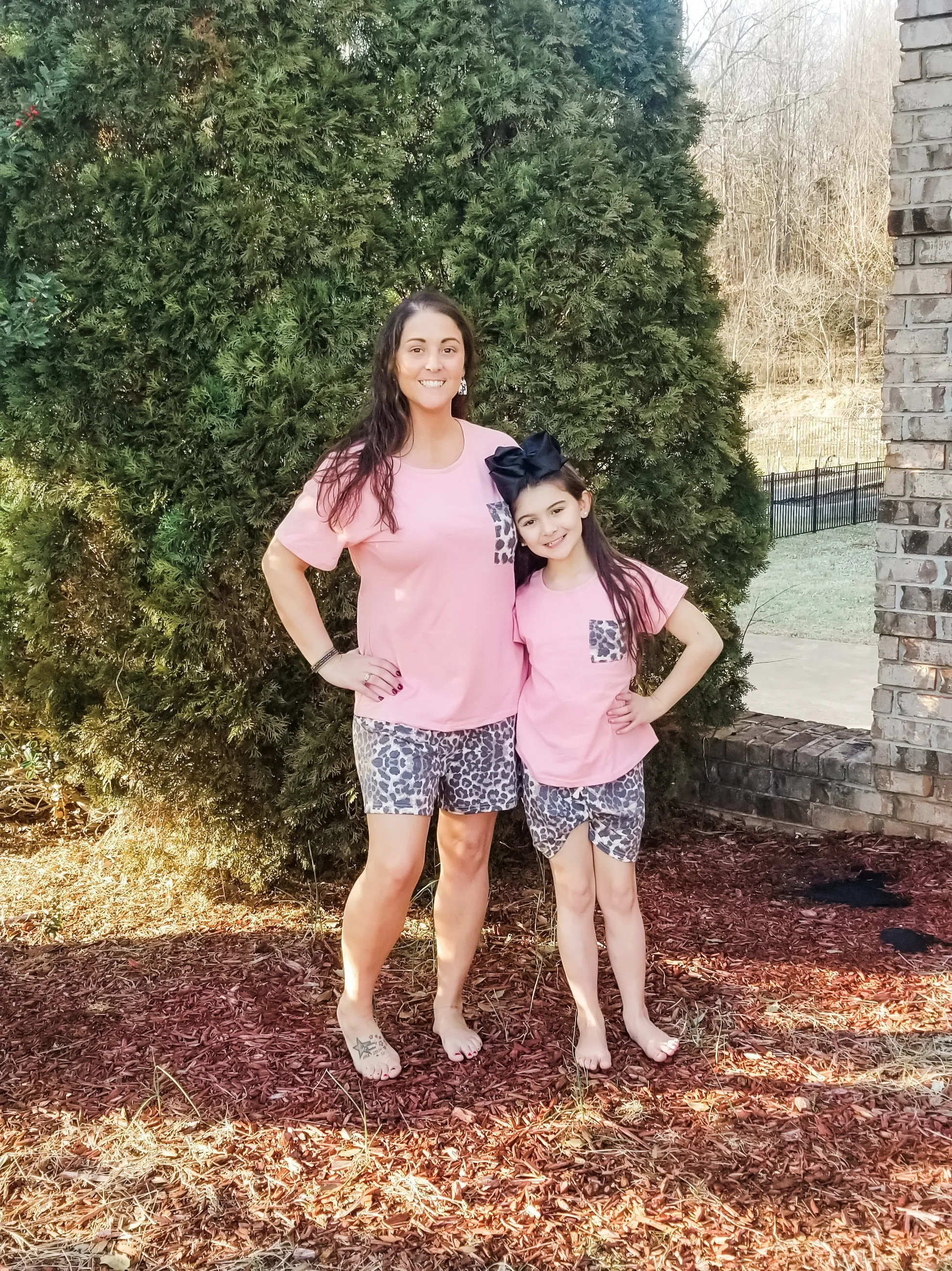 Mom & Me Pink Leopard Loungewear Set