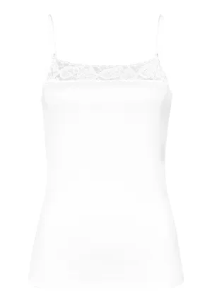 Moments Lace Trim Cotton Camisole | White 71484-101