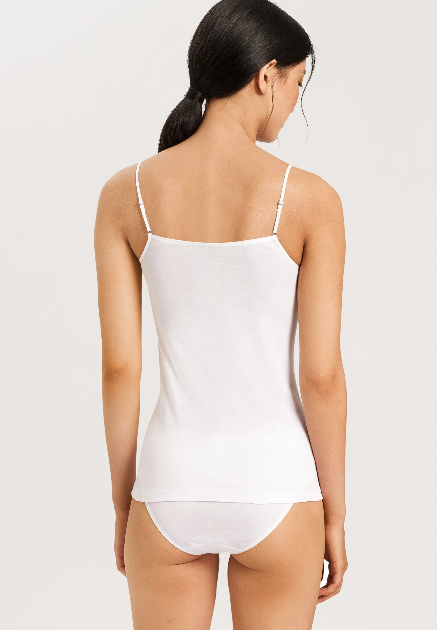 Moments Lace Trim Cotton Camisole | White 71484-101