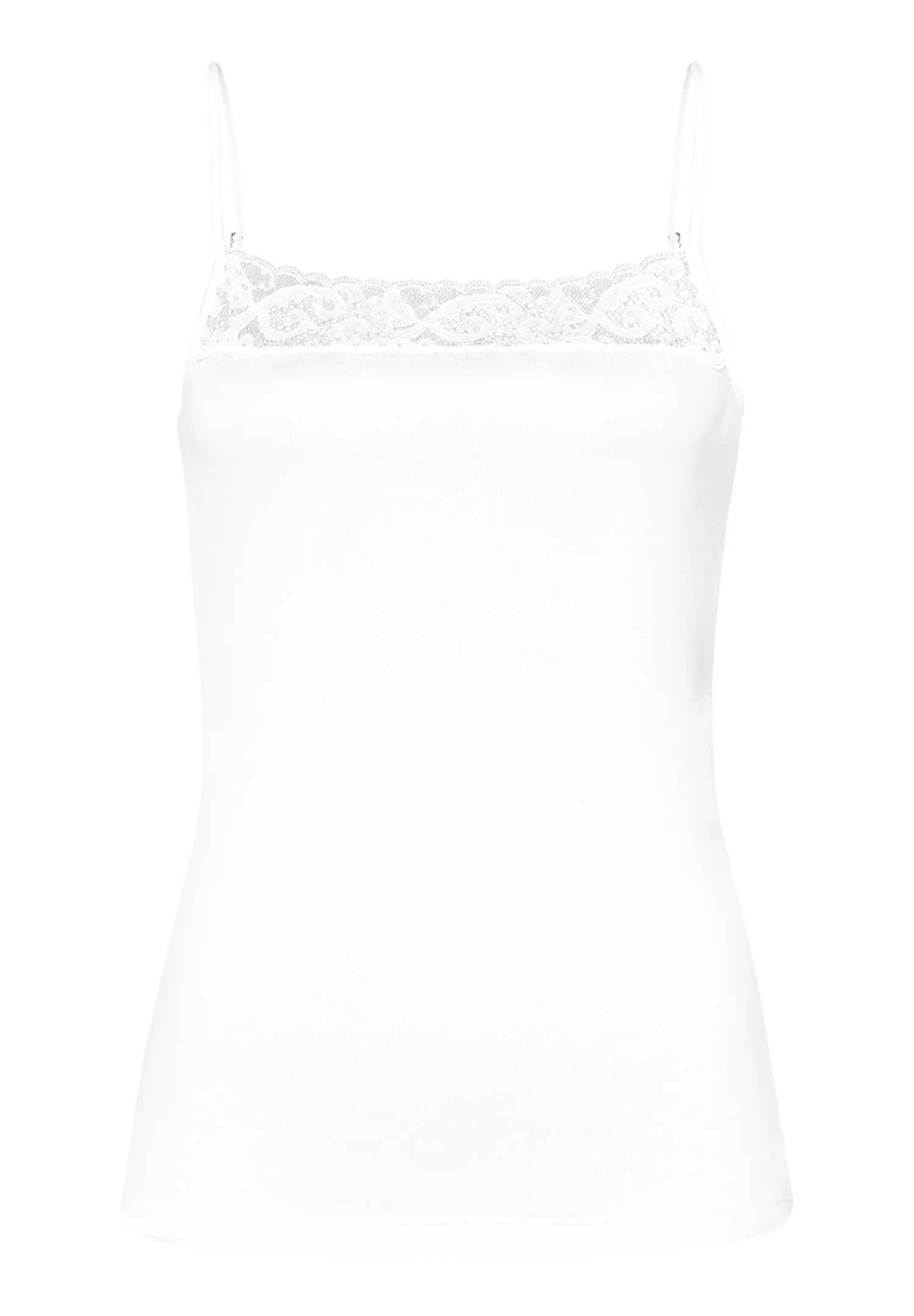 Moments Lace Trim Cotton Camisole | White 71484-101