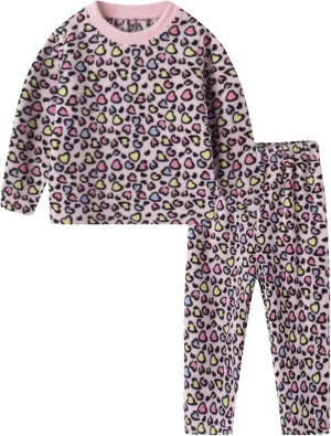 Mud Kingdom Kids Pajamas Set Polar Fleece Long Sleeve Casual Warm Fall Winter Happy Halloween Black