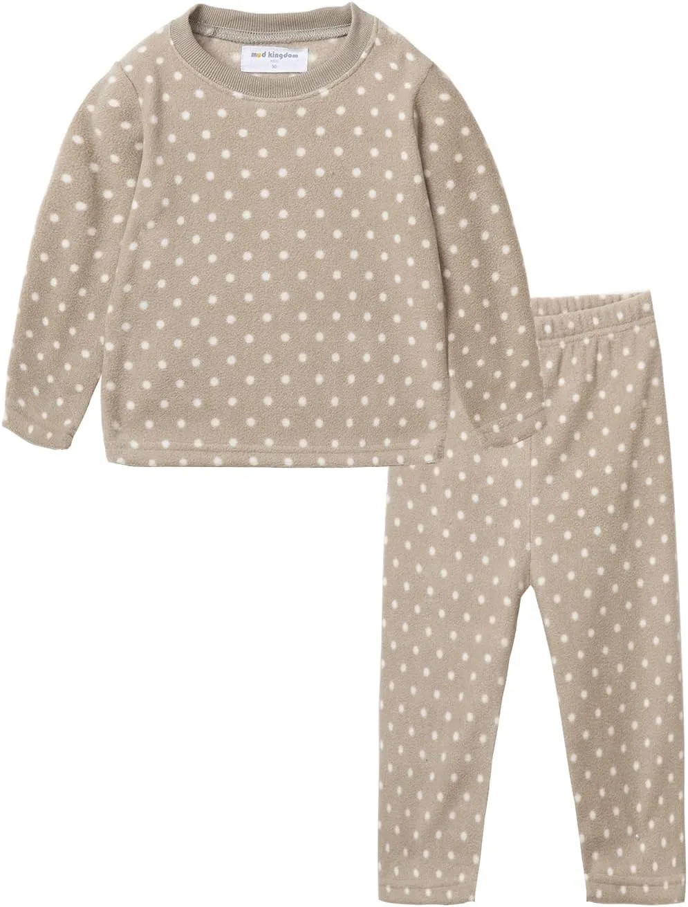 Mud Kingdom Kids Pajamas Set Polar Fleece Long Sleeve Casual Warm Fall Winter Happy Halloween Black