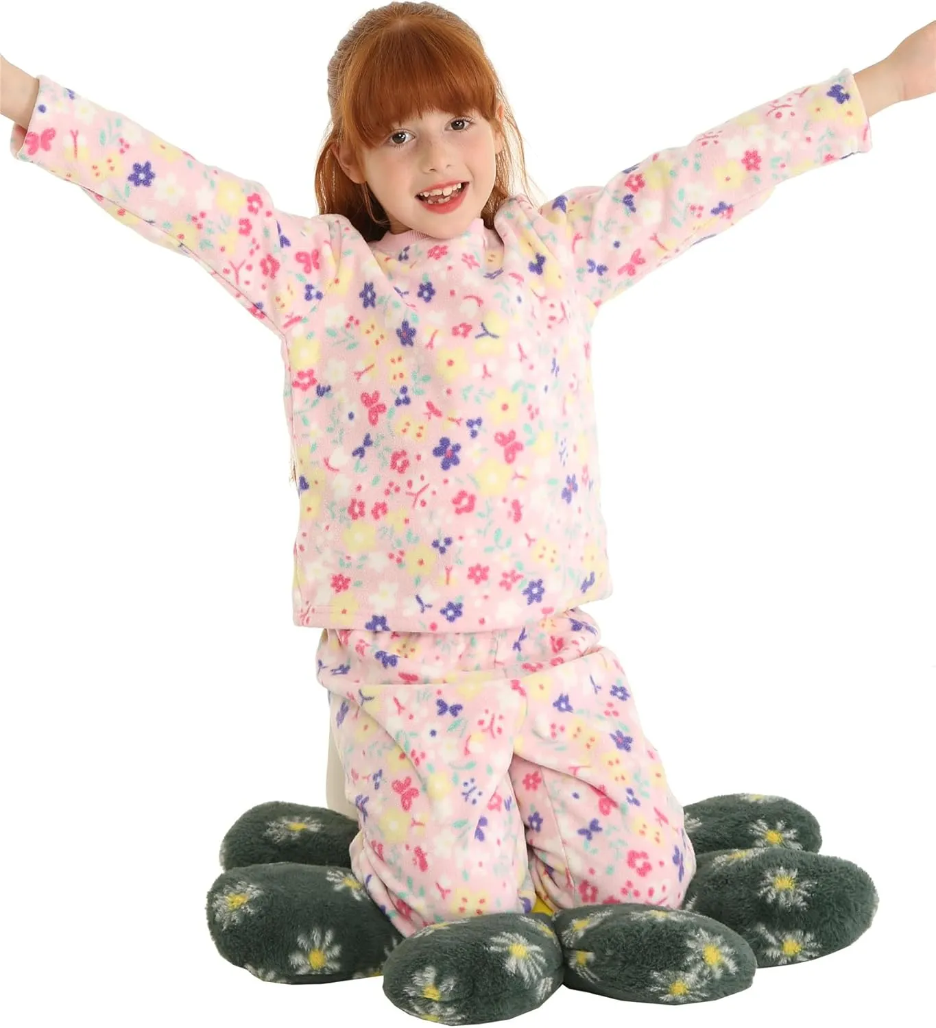 Mud Kingdom Kids Pajamas Set Polar Fleece Long Sleeve Casual Warm Fall Winter Happy Halloween Black