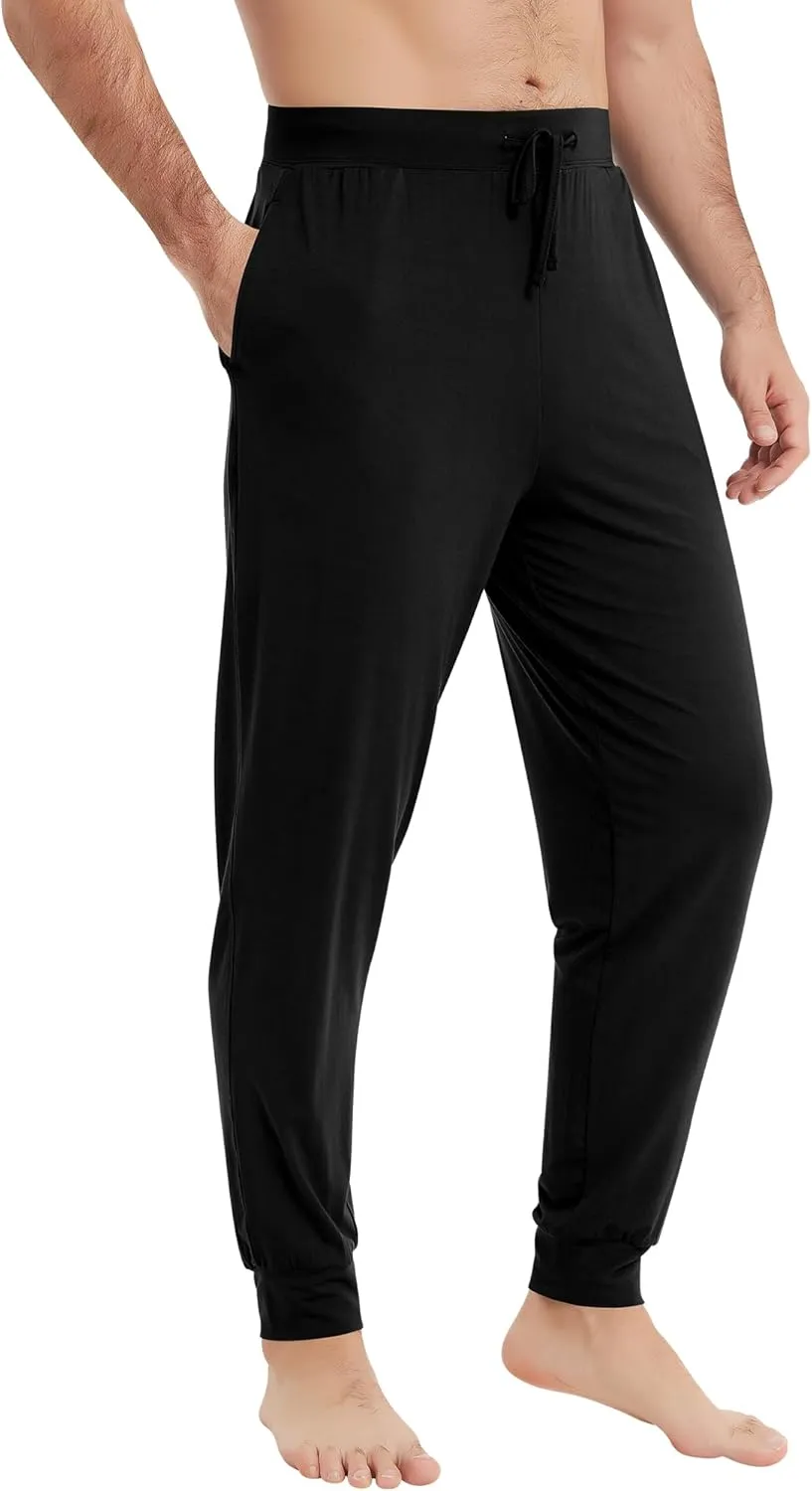 NACHILA Men's Pajamas Pants-Viscose Made from Bamboo, Soft Jogger Pants Comfy Sleep Pants Cool Pjs Bottoms with Pockets