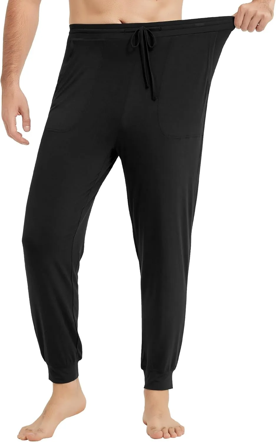 NACHILA Men's Pajamas Pants-Viscose Made from Bamboo, Soft Jogger Pants Comfy Sleep Pants Cool Pjs Bottoms with Pockets