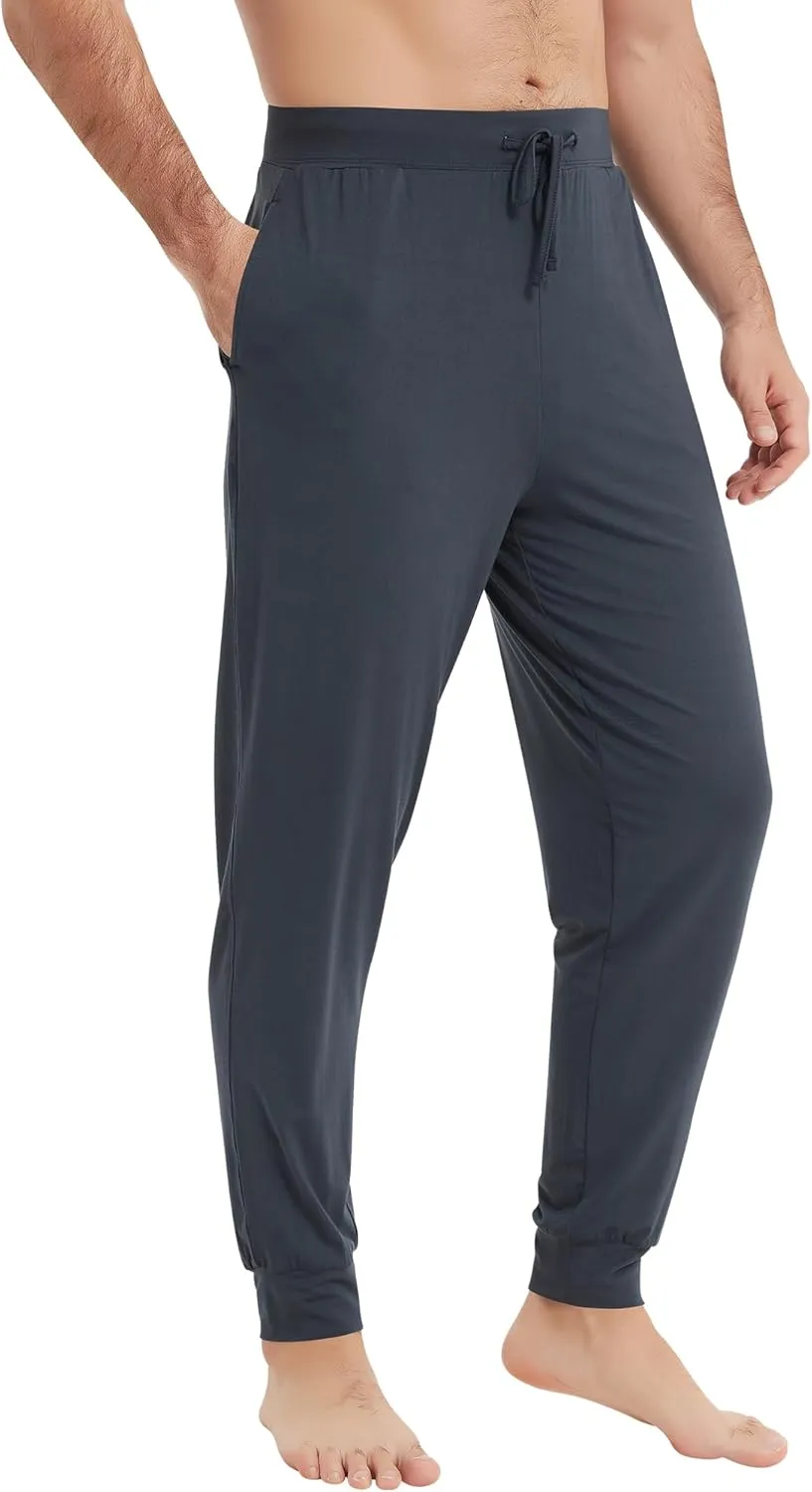 NACHILA Men's Pajamas Pants-Viscose Made from Bamboo, Soft Jogger Pants Comfy Sleep Pants Cool Pjs Bottoms with Pockets