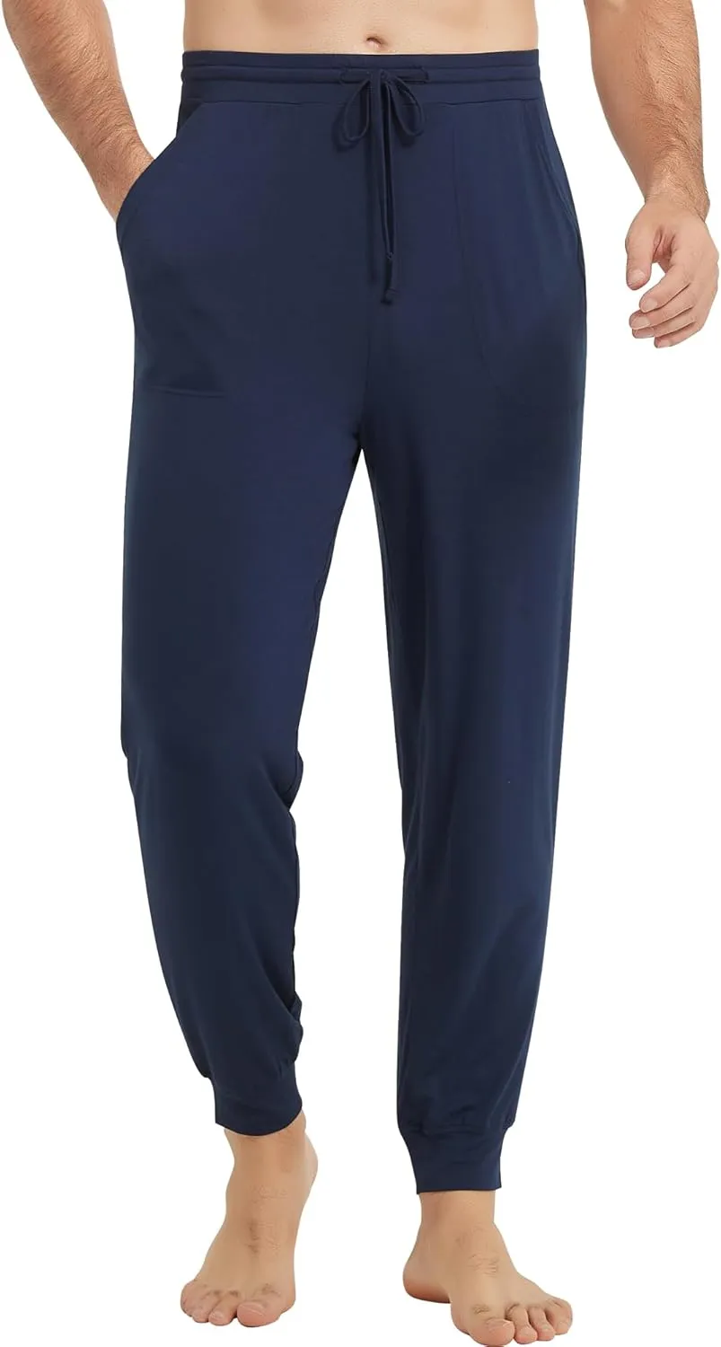NACHILA Men's Pajamas Pants-Viscose Made from Bamboo, Soft Jogger Pants Comfy Sleep Pants Cool Pjs Bottoms with Pockets