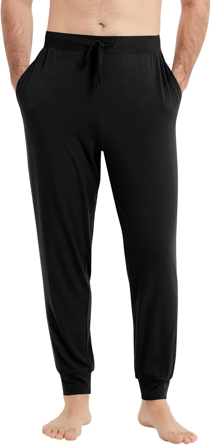 NACHILA Men's Pajamas Pants-Viscose Made from Bamboo, Soft Jogger Pants Comfy Sleep Pants Cool Pjs Bottoms with Pockets