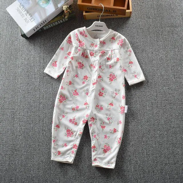 Newborn Baby Unisex Jumpsuit Pajamas Collar Fleece Clothes