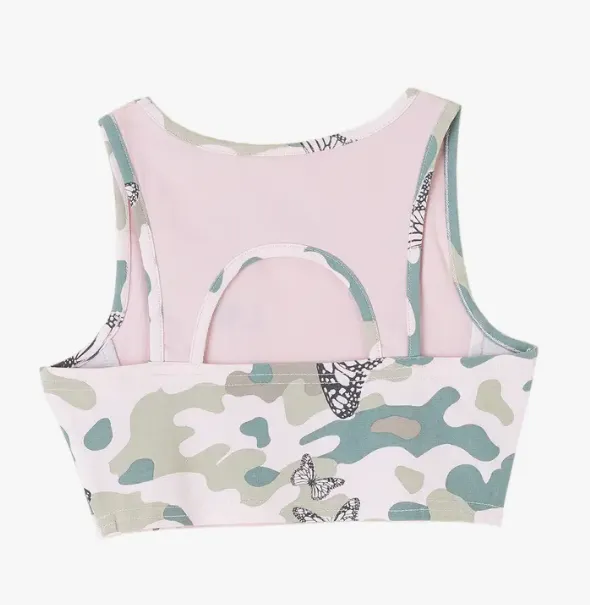 Newness Kids - Crop tank & Shorts set with Camouflage and Butterfly Print.