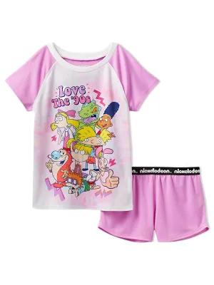 Nickelodeon Love The '90s Girls' Pajama, 2 Piece Sleepwear Set