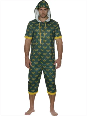 Nintendo Mens One Piece Pajama Short Sleeve Zelda Onesie