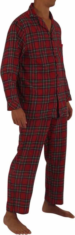 NORTY Flannel Pajamas for Men - Soft and Durable Cotton/Poly Blend - Long-Sleeve Shirt and Pants Pajama Set - Men's Sleepwear