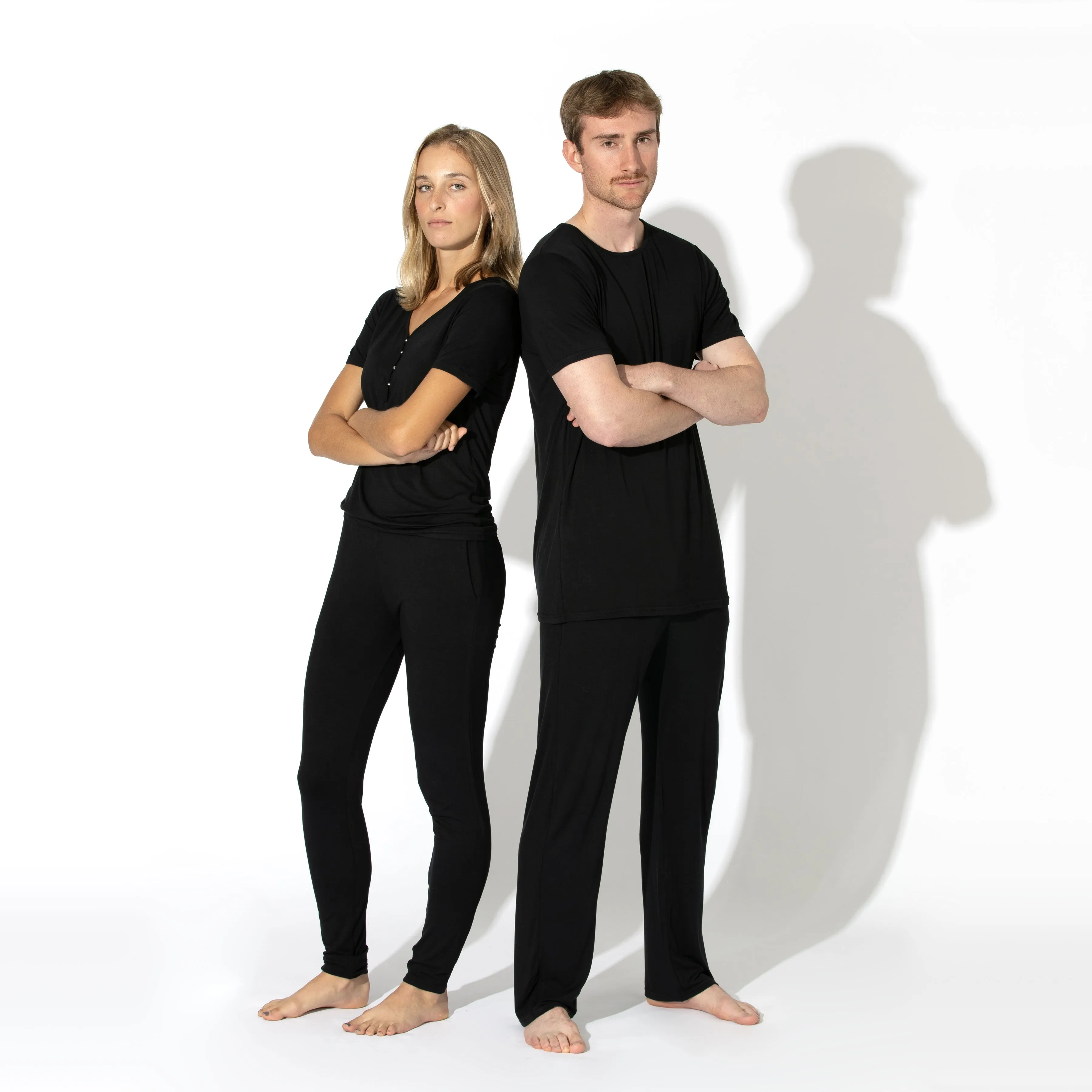Obsidian Black Bamboo Men's Pajama Set